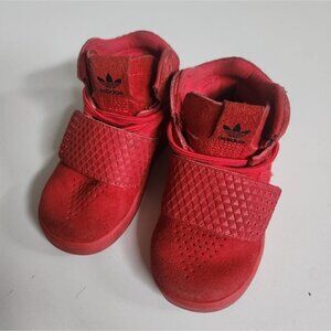 ADIDAS | Tubular Invader suede sneakers red sz 6